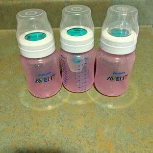 PINK AVENT BOTTLES